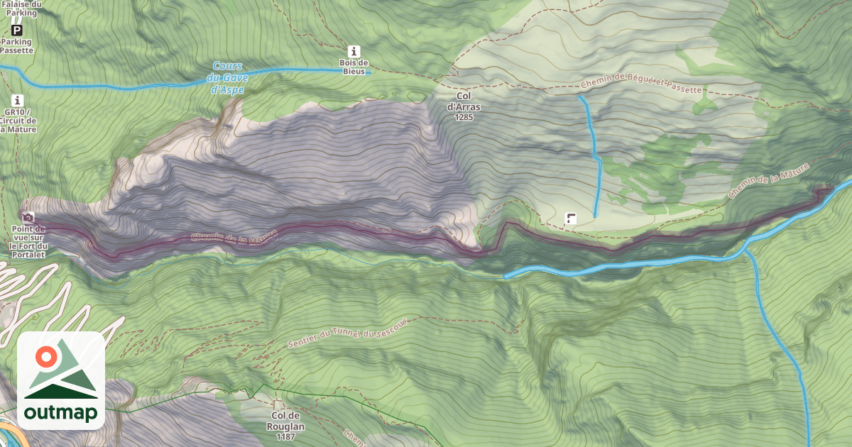 Map of Climbing Crag