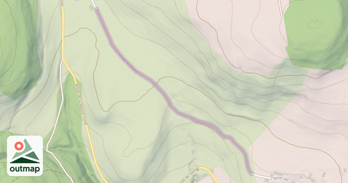 Map of Sentier du Bioley