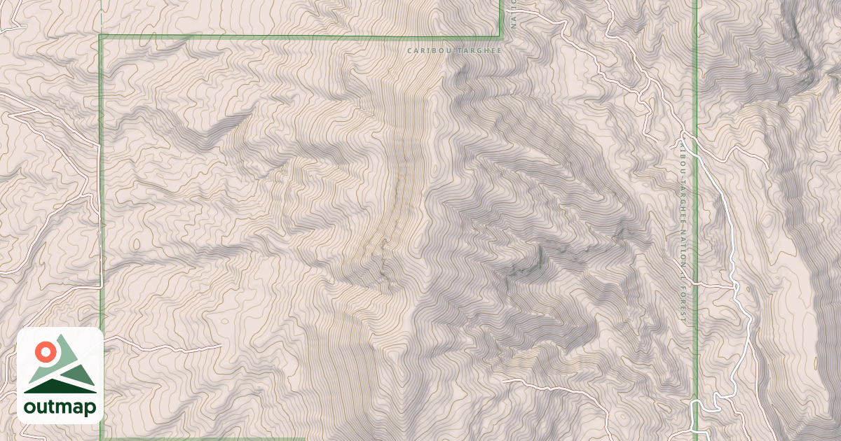 Map of EAST SLOPE OF OLD BALDY