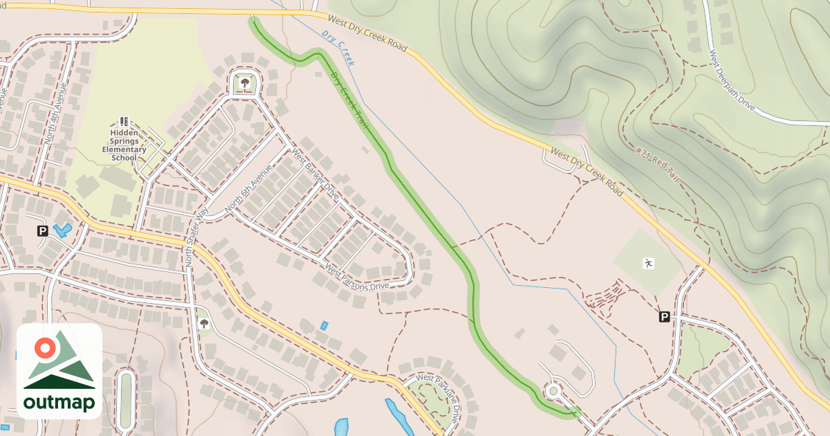 Map of Dry Creek Trail