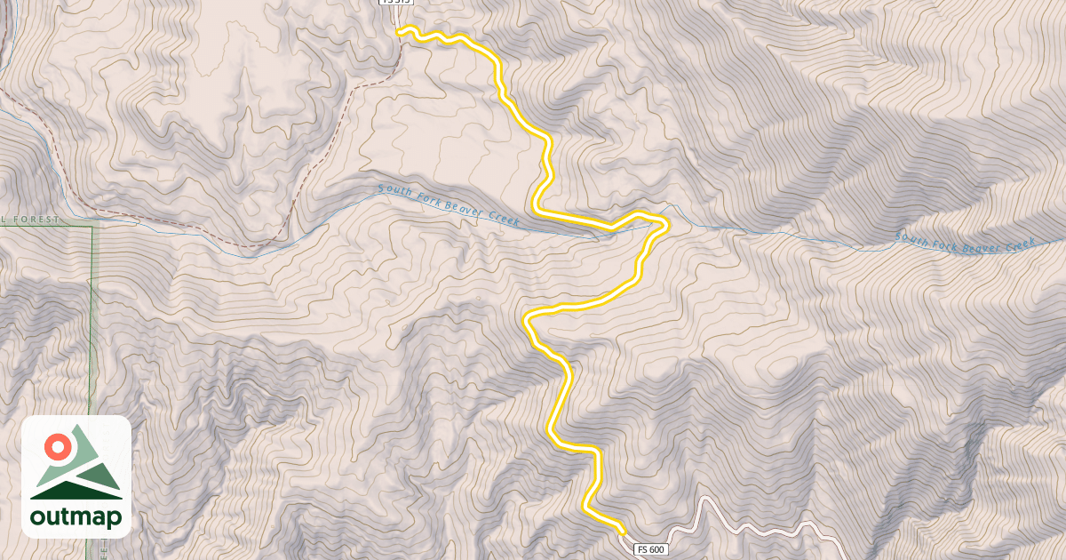 Map of Forest Road 6106