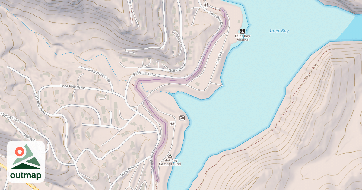 Map of Inlet Bay Trail