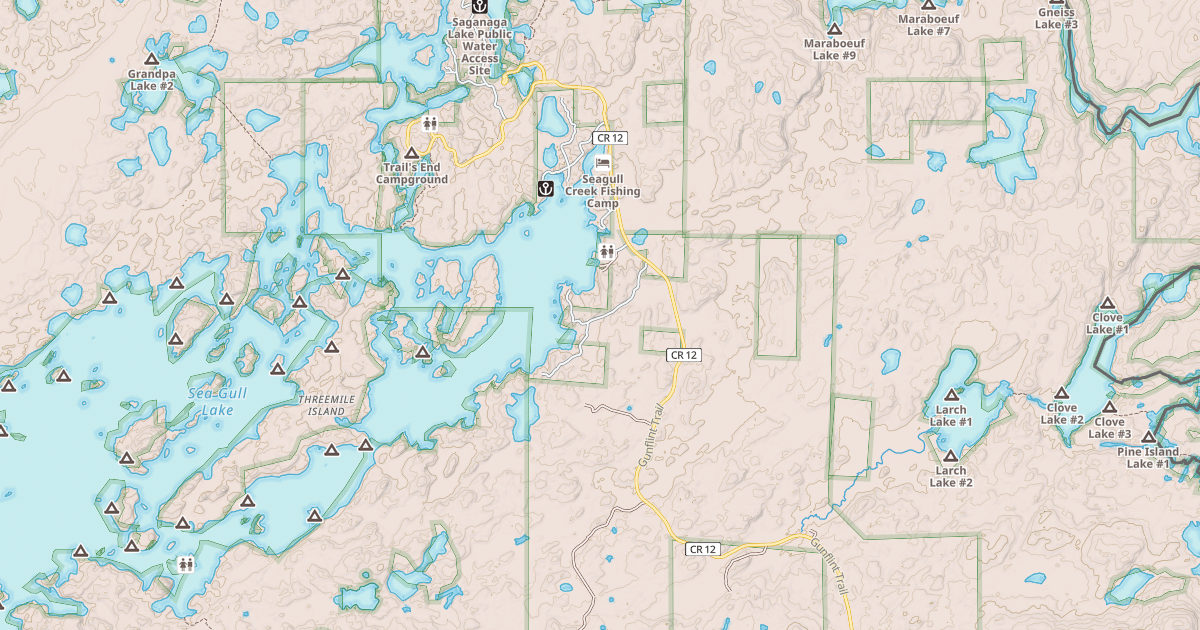 Map preview of Gunflint Trails Snowmobile