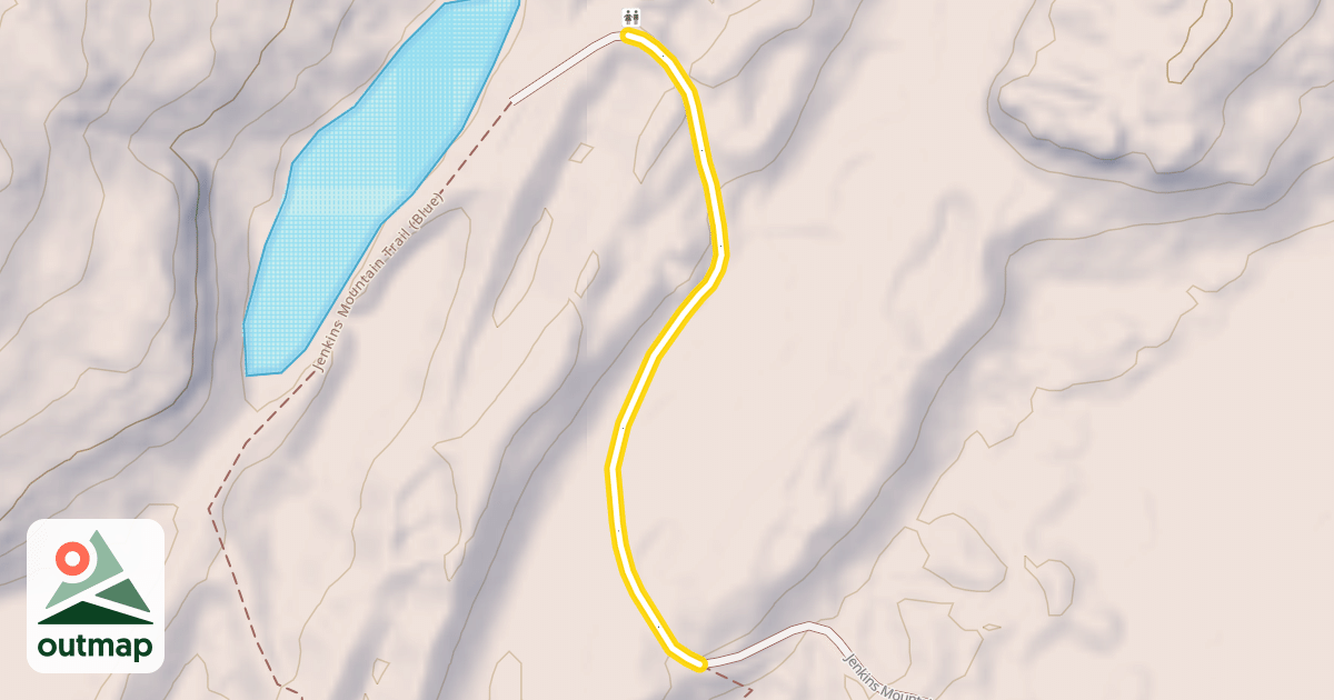 Map of Jenkins Mountain Trail (Blue)