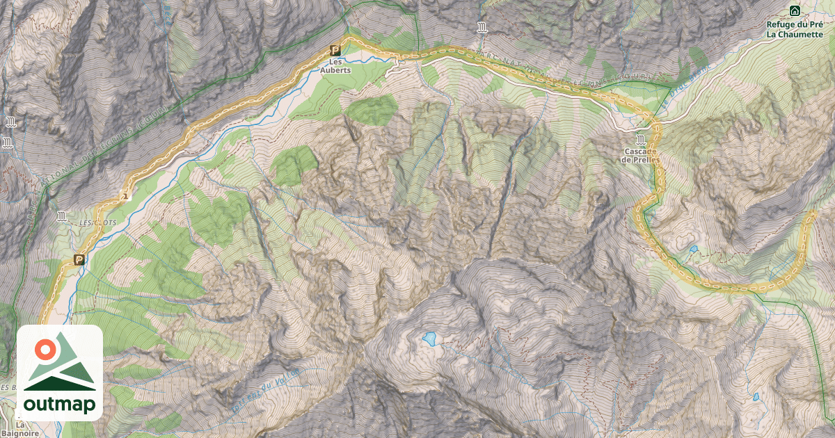 Map of Col du cheval de Bois — Les Baumes