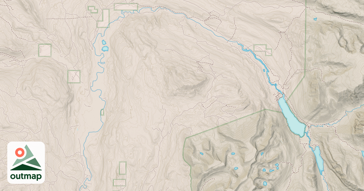 Map of GREEN RIVER LAKES