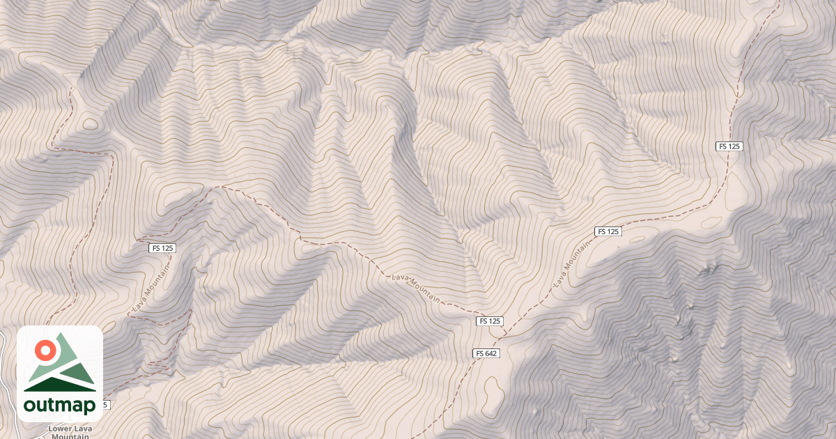 Map of Lava Mountain