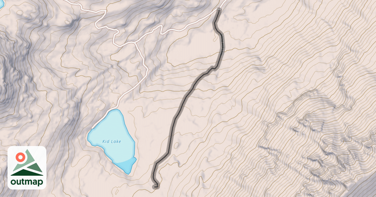 Map of Kid Lake Road