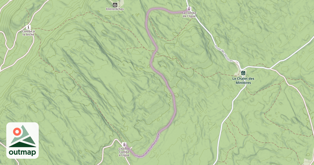 Map of Chemin de la Combe à l'Igue