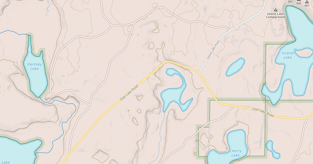 Map preview of HARTNEY LAKE