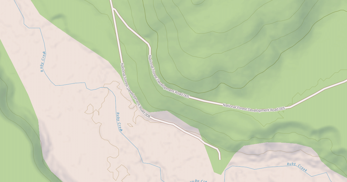 Map preview of RUBY CREEK