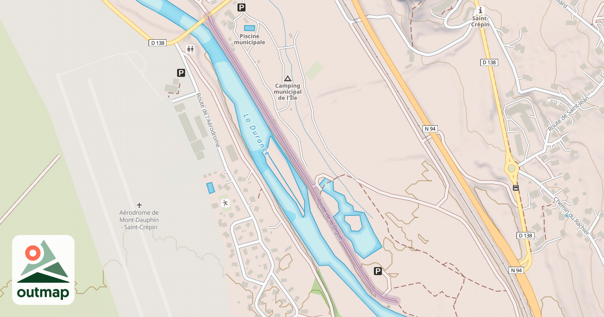 Map of Route de la Digue