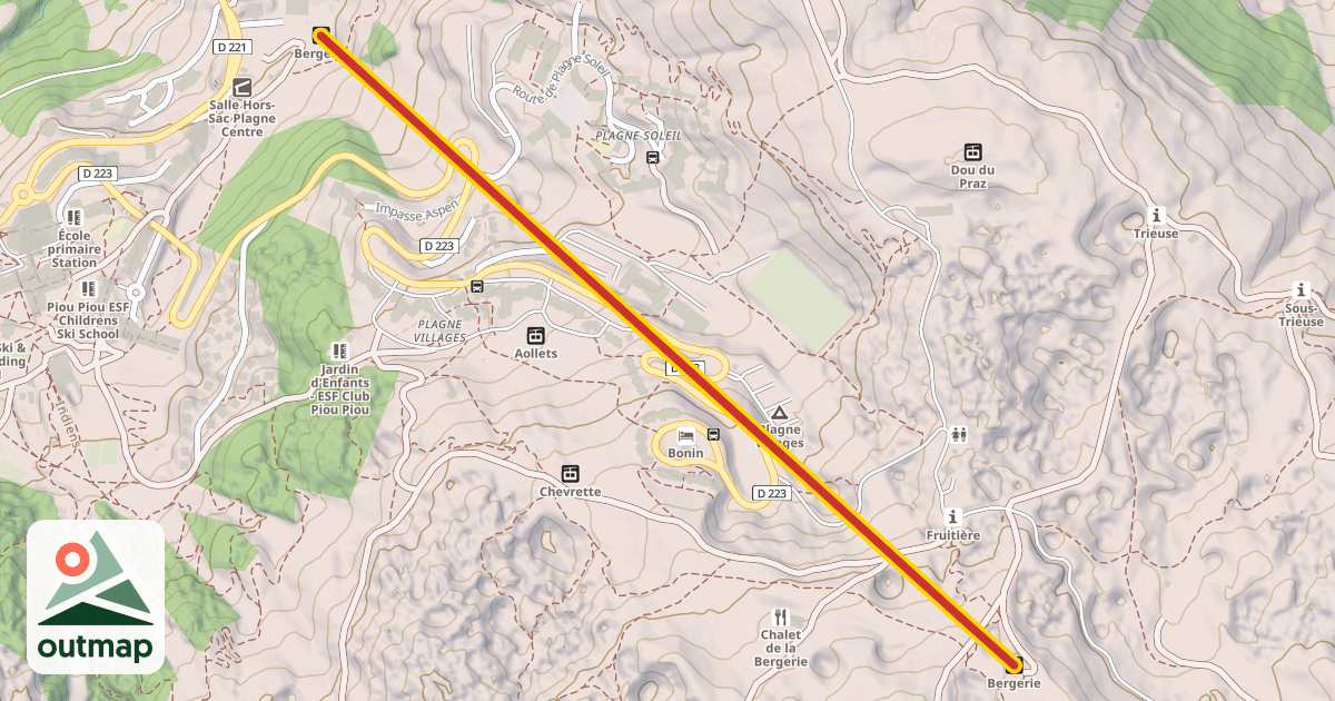 Map of La Bergerie