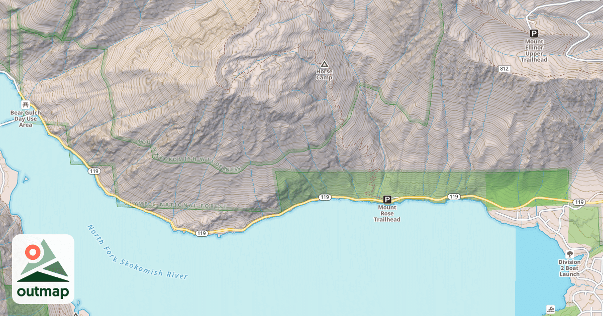 Map of JORSTED CREEK & LK CUSHMAN