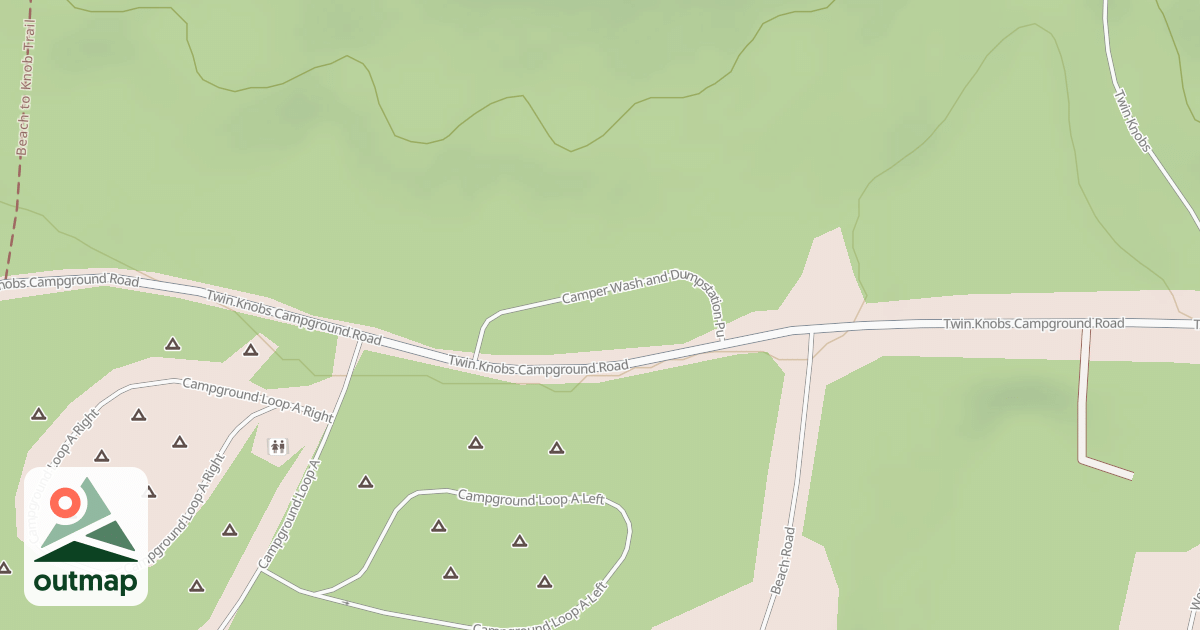 Map of TWIN KNOBS