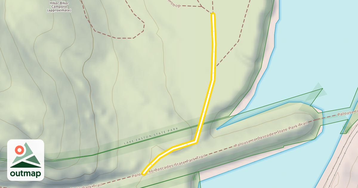 Map of To Yakima River and Frozen Toe Point