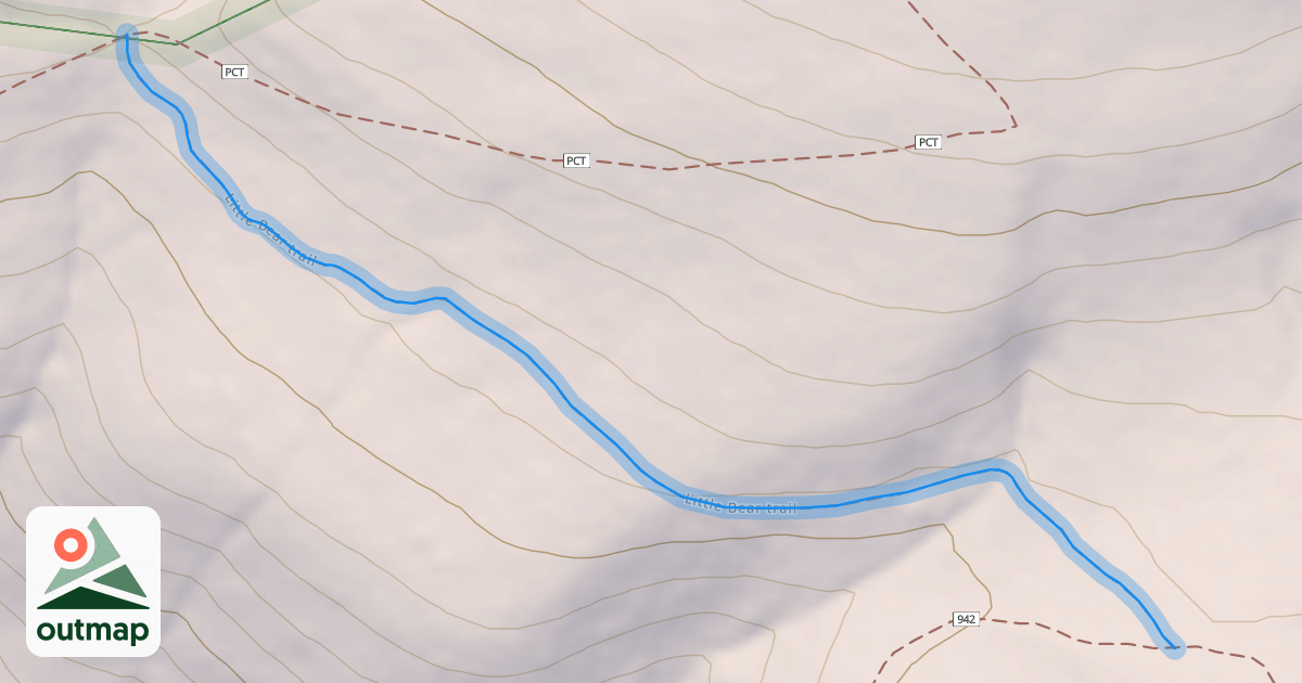 Map of Little Bear trail