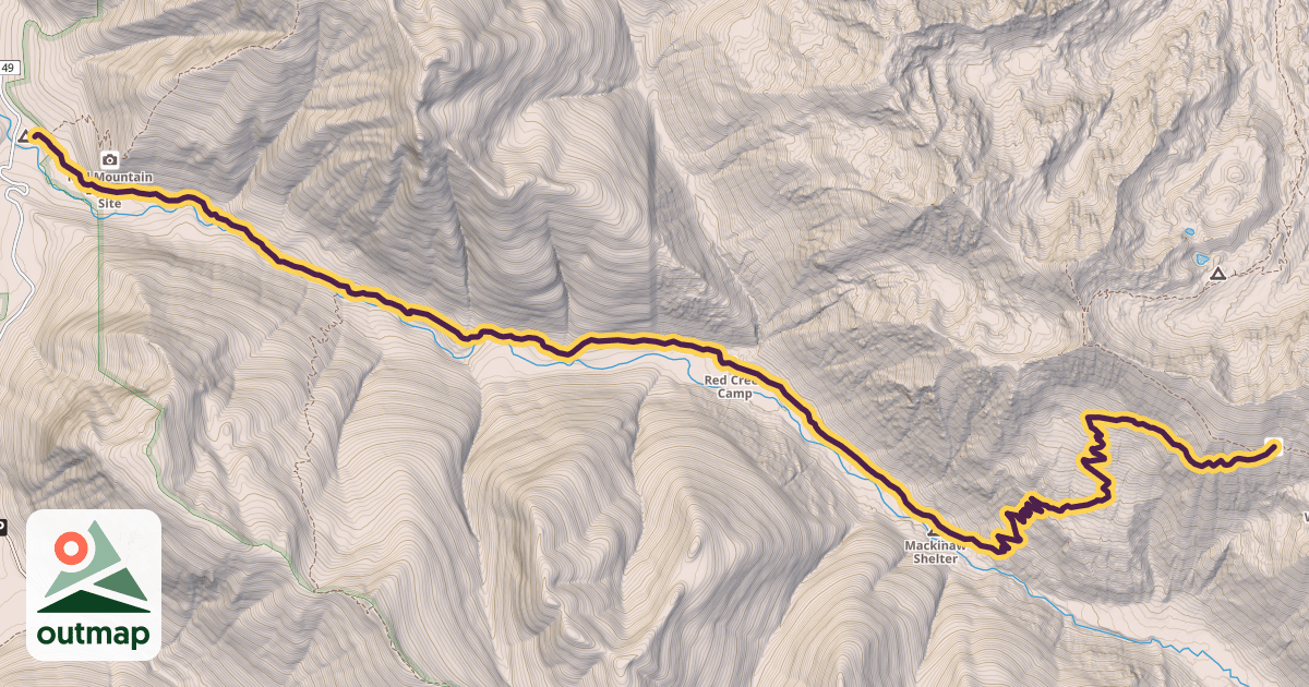 Map of North Fork Sauk Trail