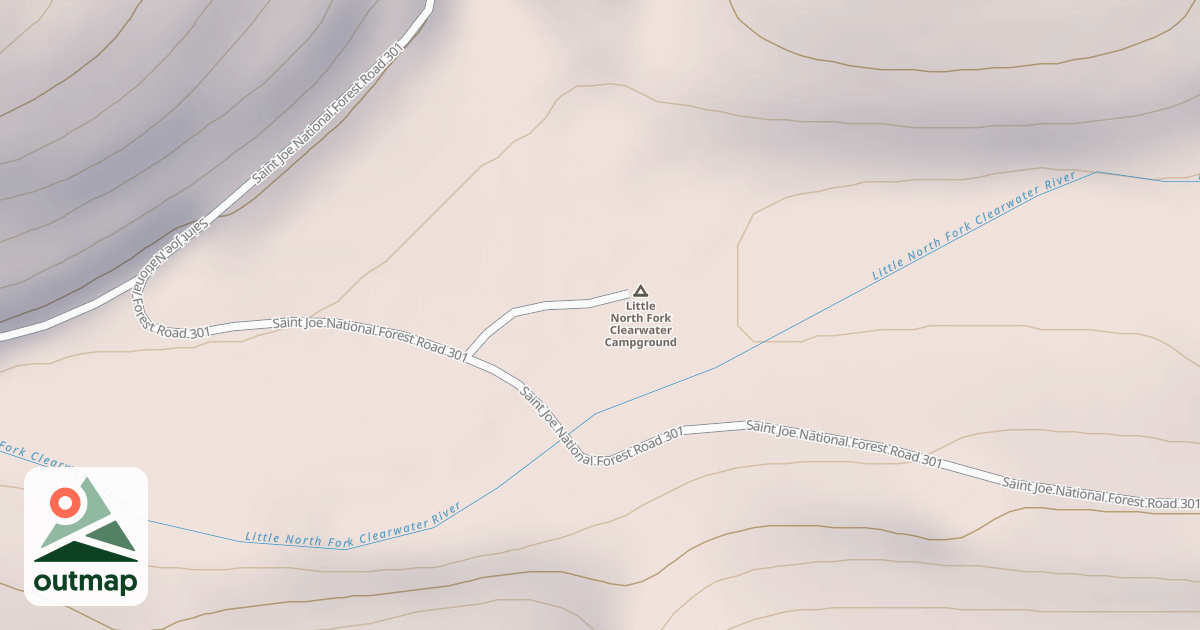 Map of LITTLE NORTH FORK CAMPGROUND