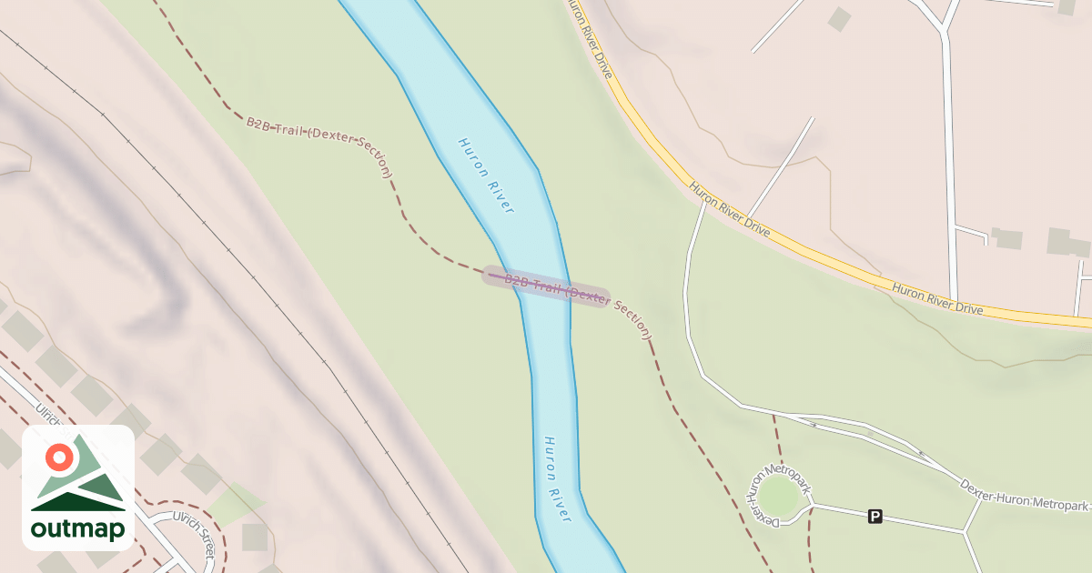 Map of B2B Trail (Dexter Section)