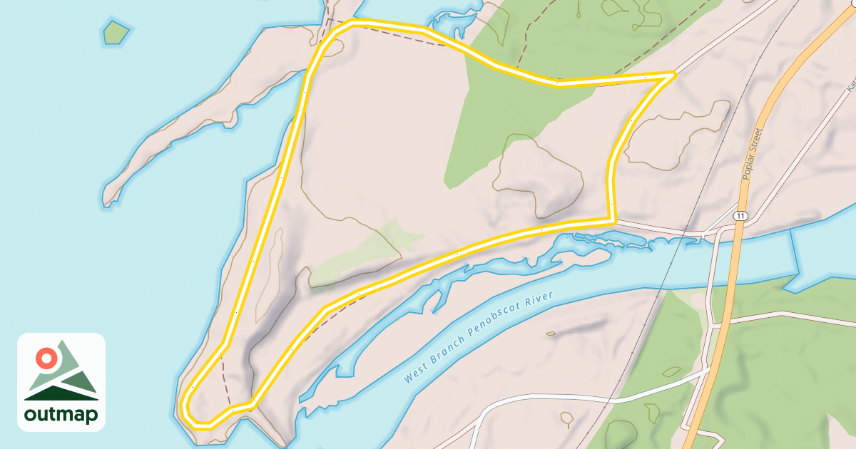 Map of North Twin Dam Loop