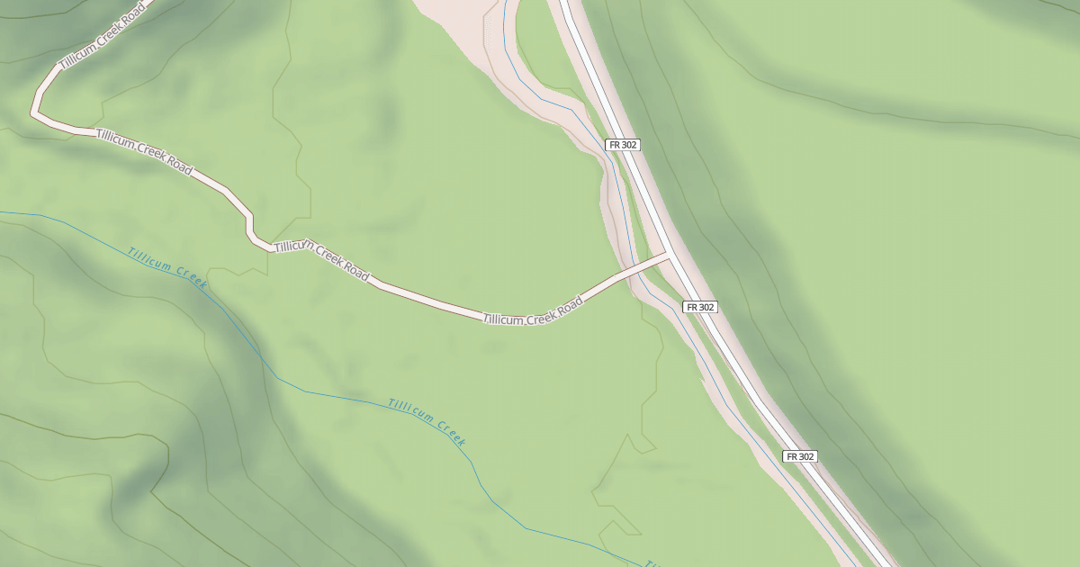 Map preview of TILLICUM CREEK