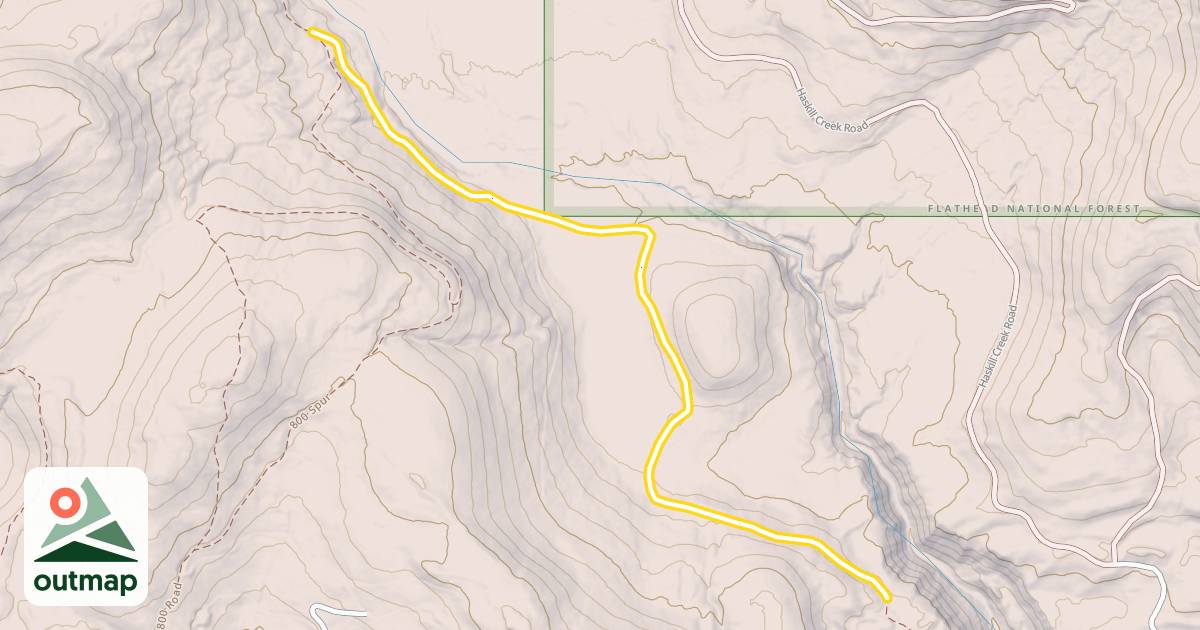 Map of Haskill Highway / Lake Loop
