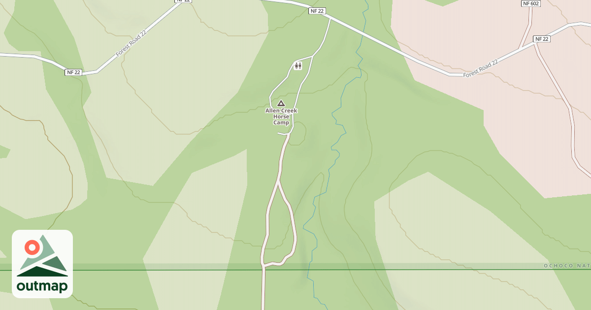 Map of ALLEN CREEK HORSE CAMPGROUND
