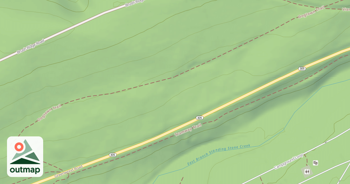 Map of Greenwood Furnace State Park Trails