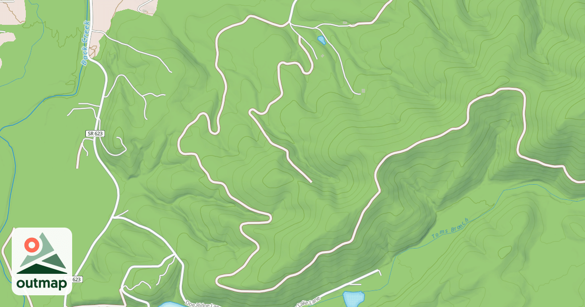 Map of TOM'S BRANCH