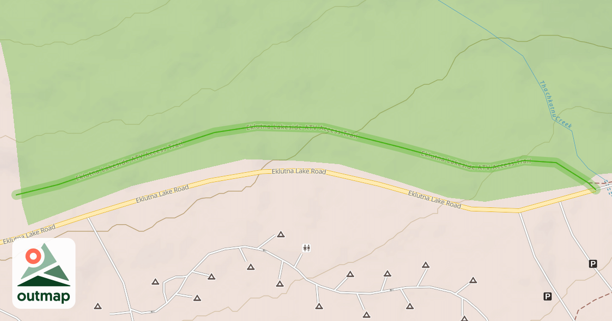 Map of Eklutna Lakeside ATV Access Trail