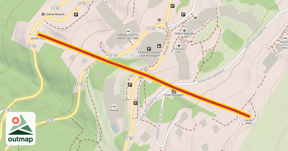 Map of Jardin Alpin