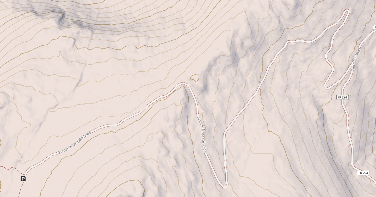 Map preview of ROMAN NOSE LAKE