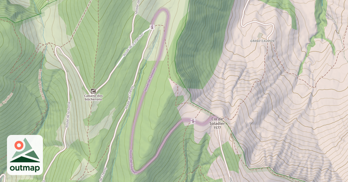 Map of Route de Soladier