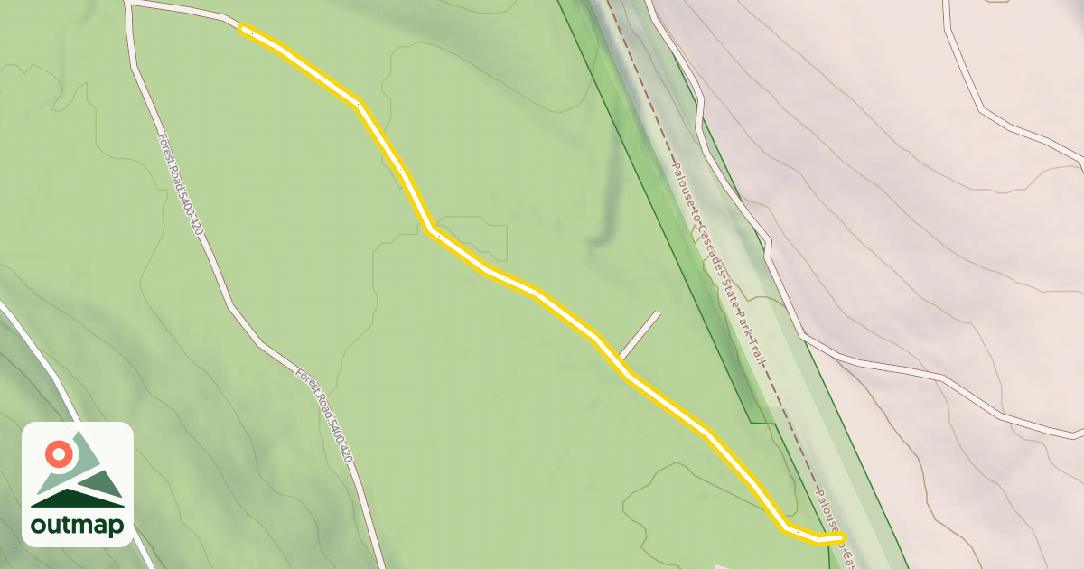 Map of Forest Road 5400-428