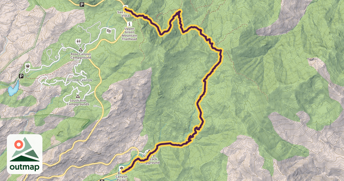 Map of Green Mountain Trail #21