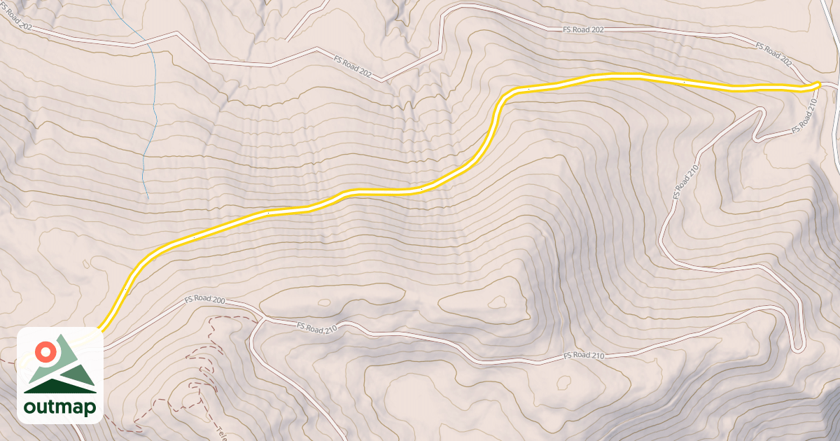 Map of FS Road 200
