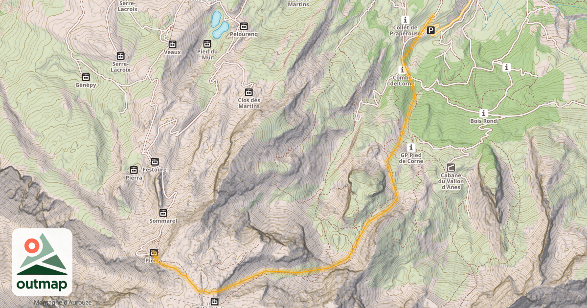 Map of Combe Ratin