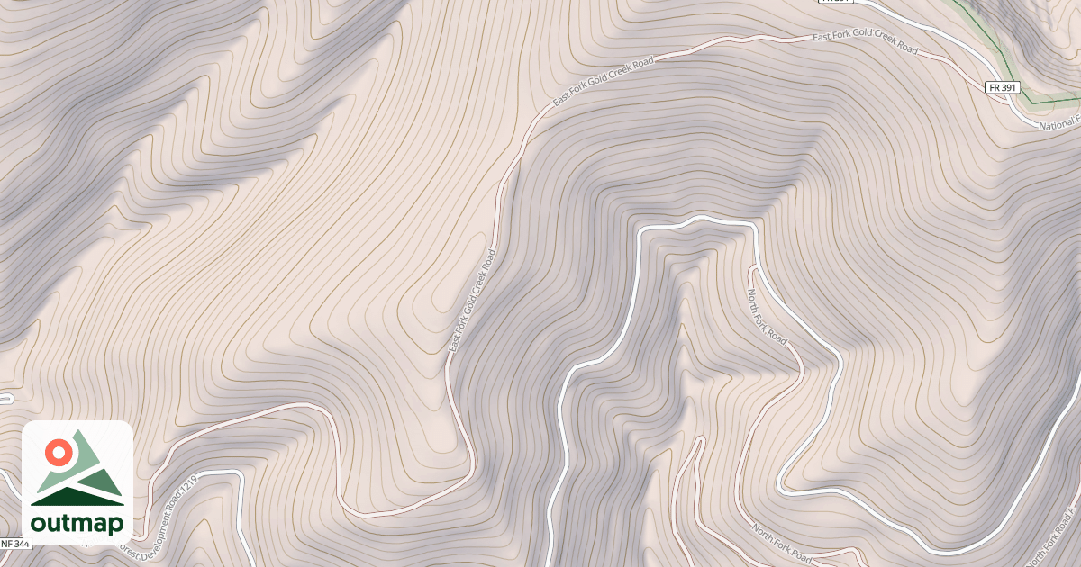 Map of EAST FORK GOLD CREEK