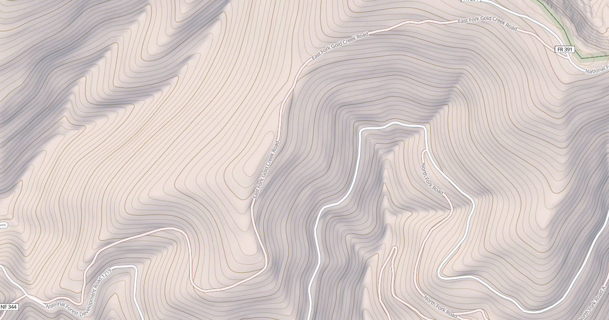 Map preview of EAST FORK GOLD CREEK