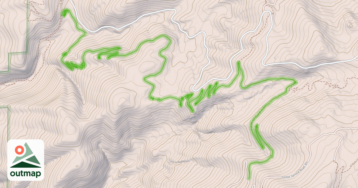 Map of Flash of Gold Trail