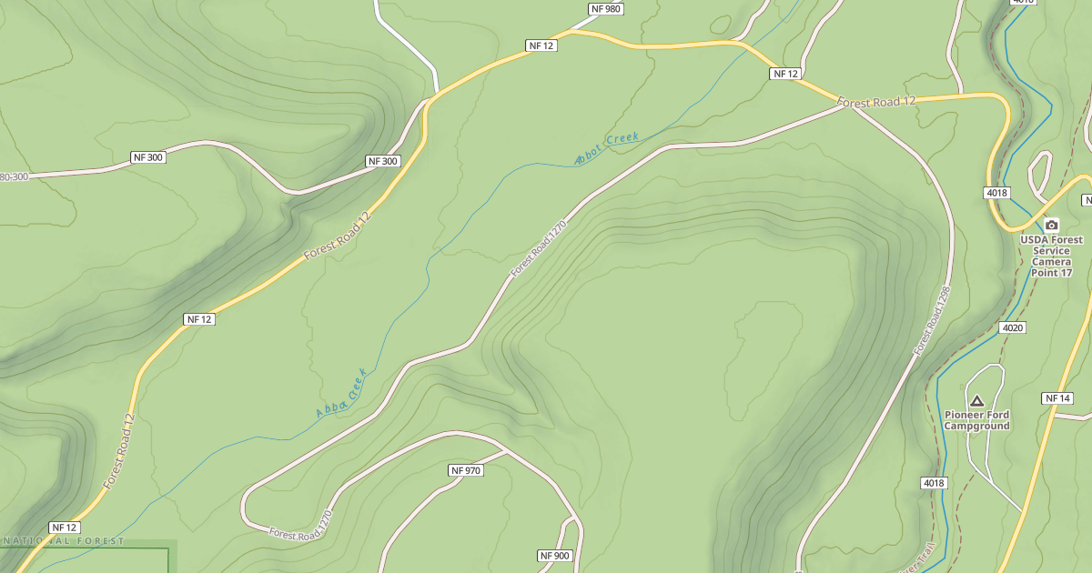 Map preview of USFS Motor Vehicle Use Map Roads {02DC164F-4515-4FA9-AF62-A1FEF71E1711}
