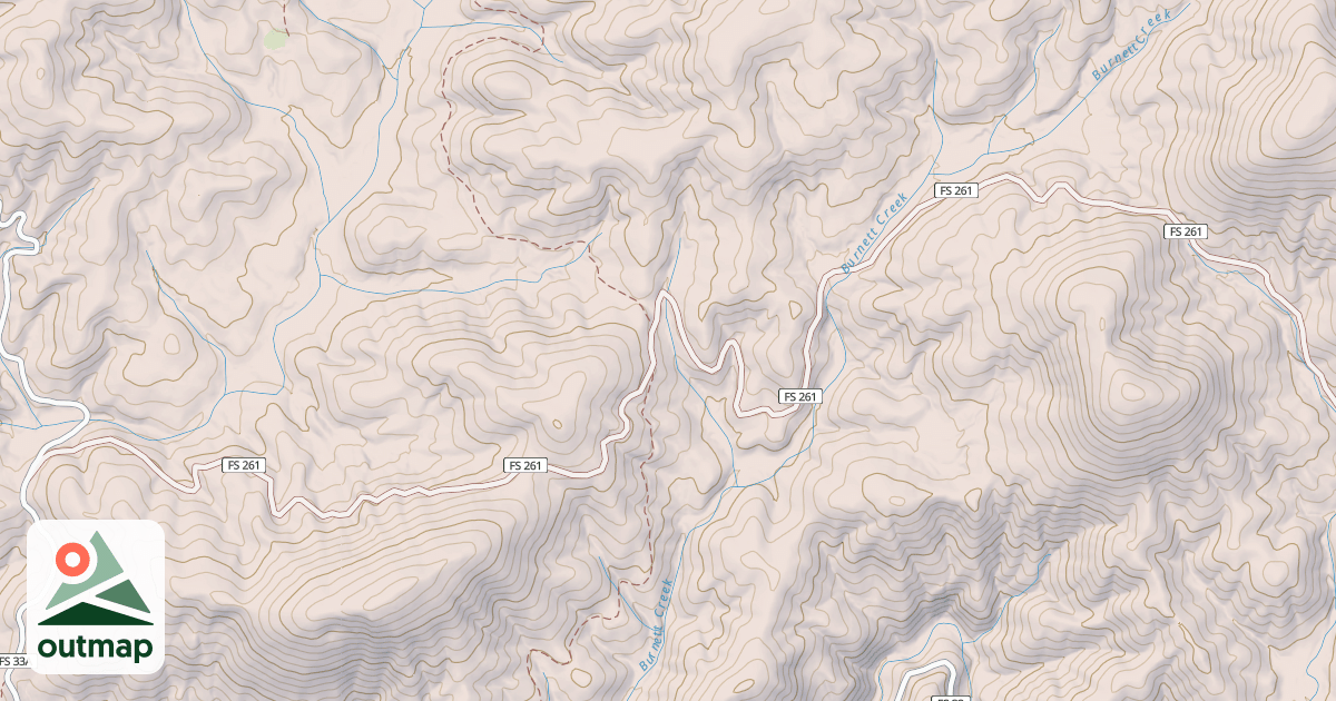 Map of BURNETT CREEK