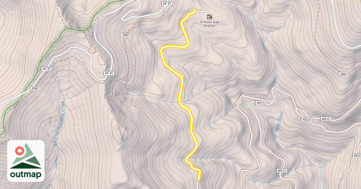 Map of Forest Road 40S30