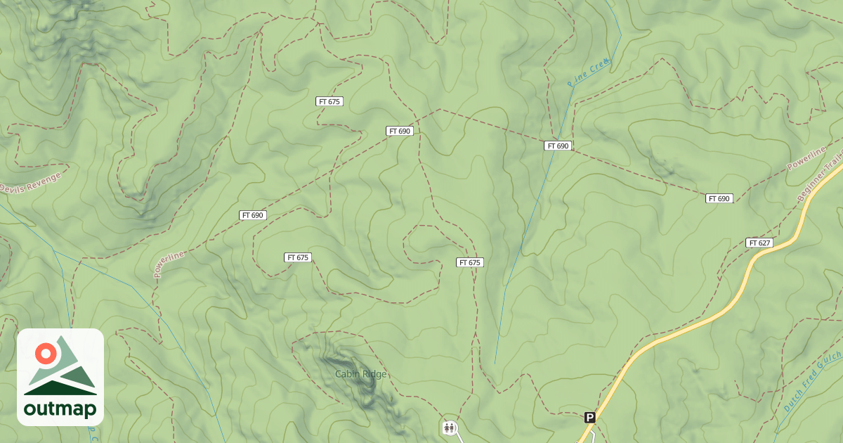 Map of Cabin Ridge