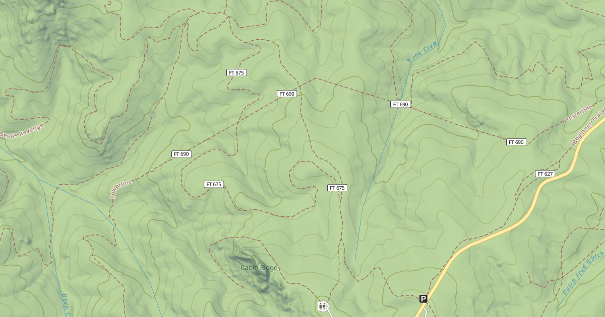 Map preview of Cabin Ridge