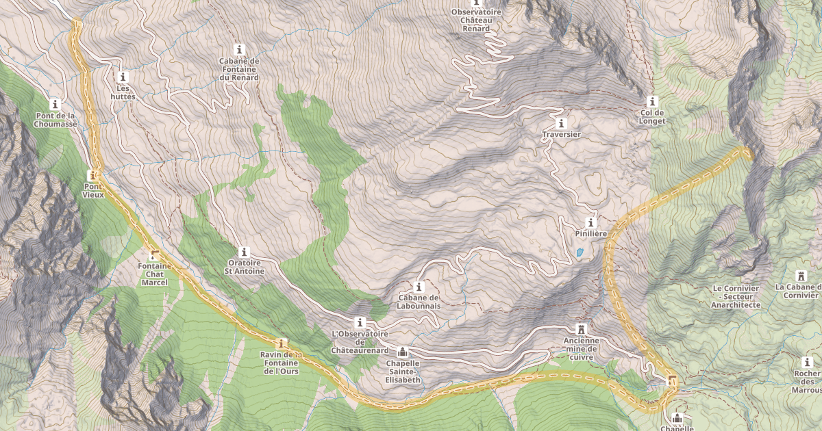 Map preview of Le Queyron — Saint-Véran
