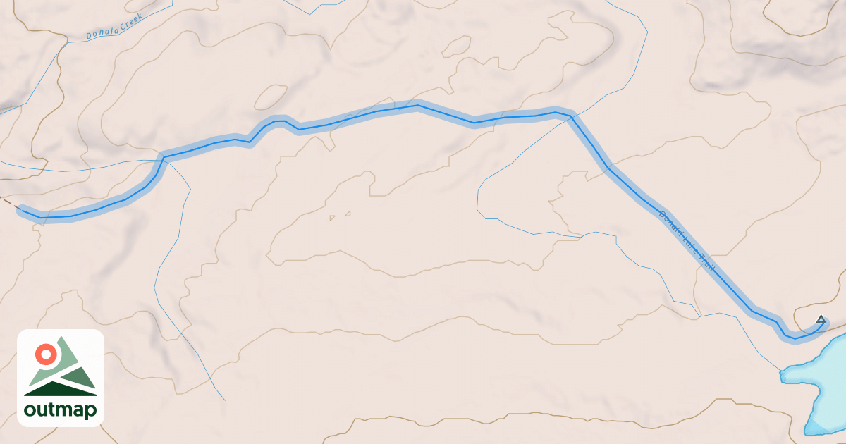 Map of Donald Lake Trail