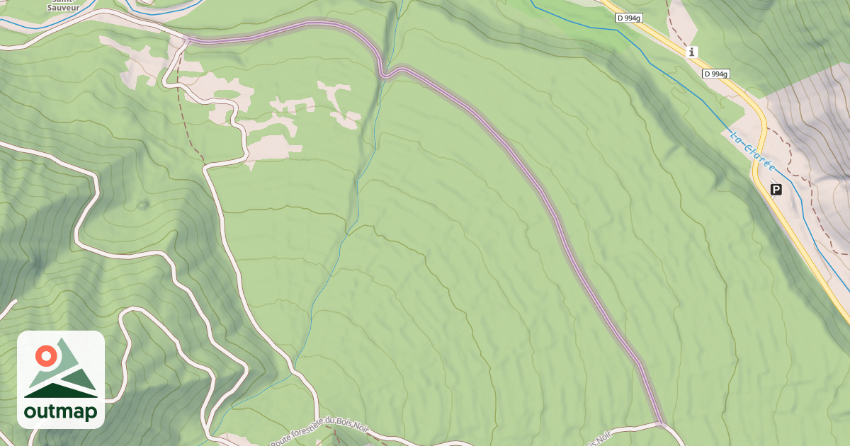 Map of Les Arras - Descente de la Claré
