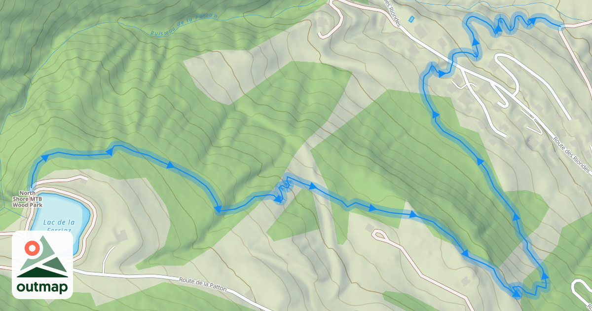 Map of Piste Descente VTT de la Ferriaz N°24